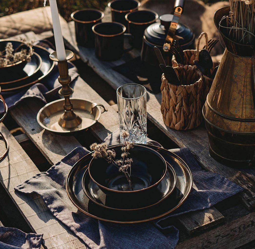 Enamelware Dining Collection - Charcoal