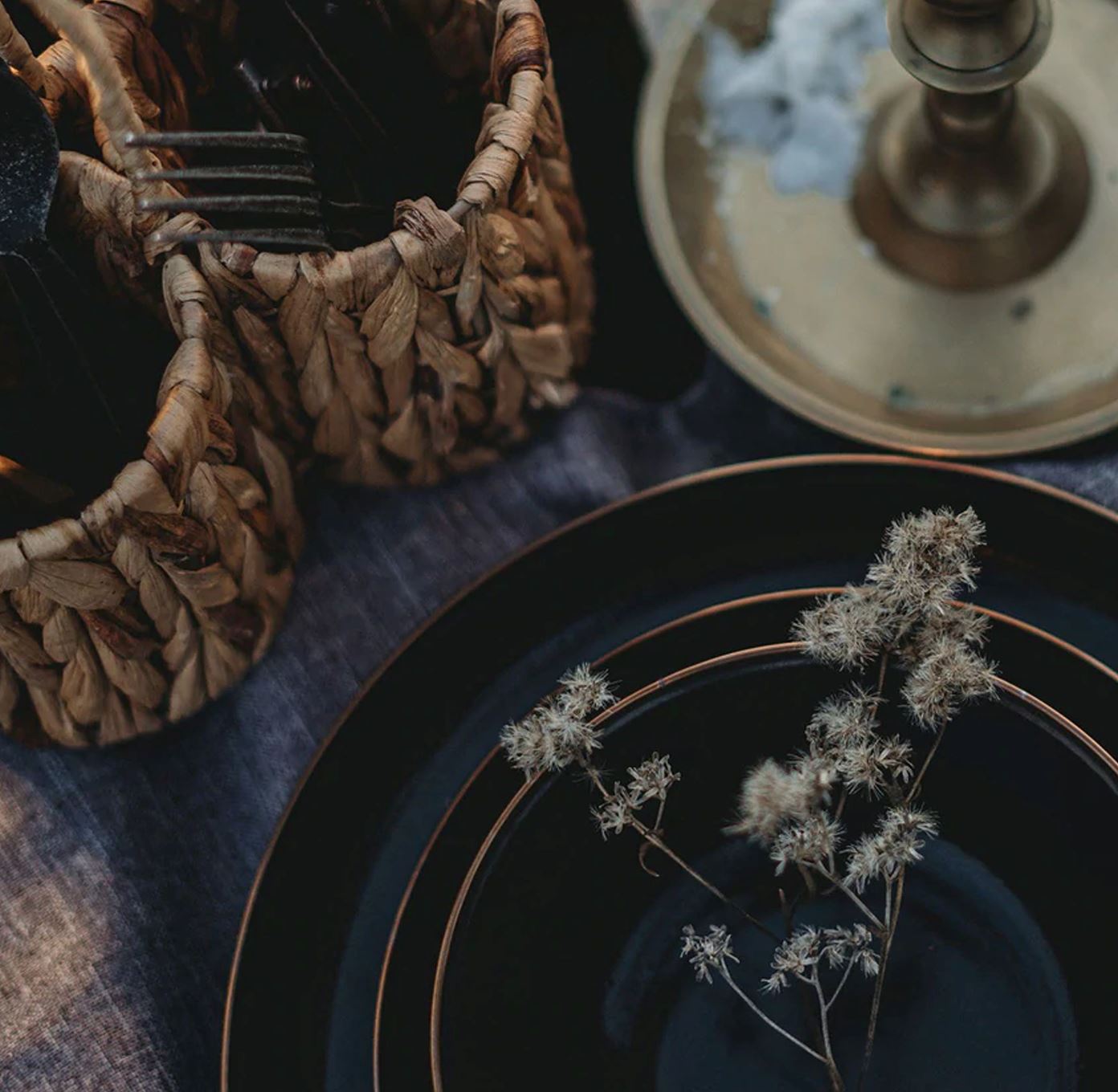 Enamelware Dining Collection - Charcoal