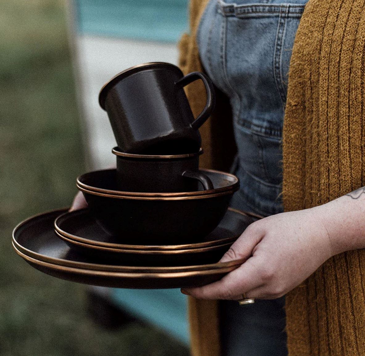 Enamelware Dining Collection - Charcoal