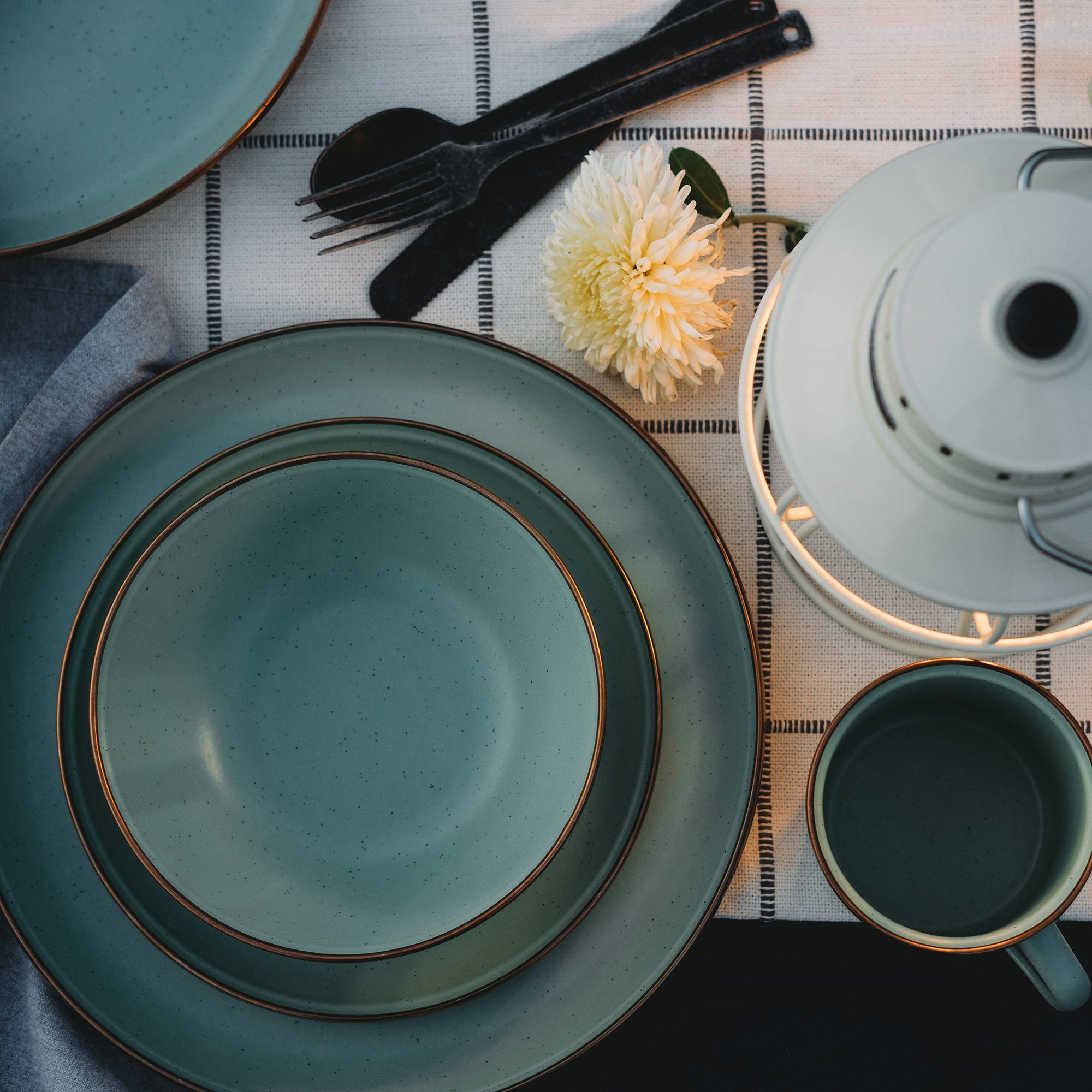 Enamelware Dining Collection - Mint