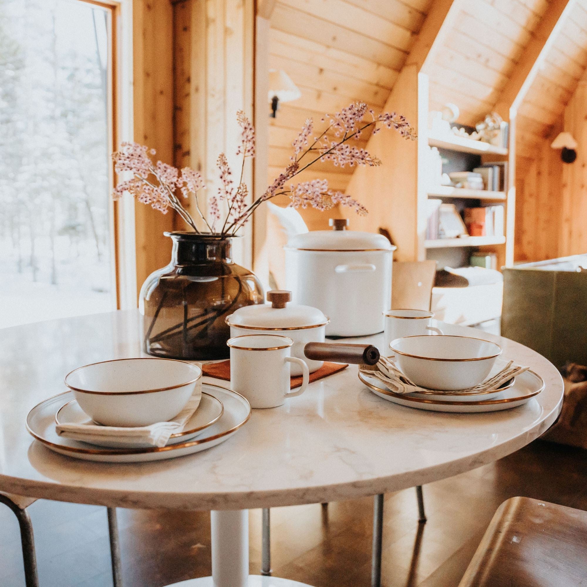 Enamelware Dining Collection - Eggshell
