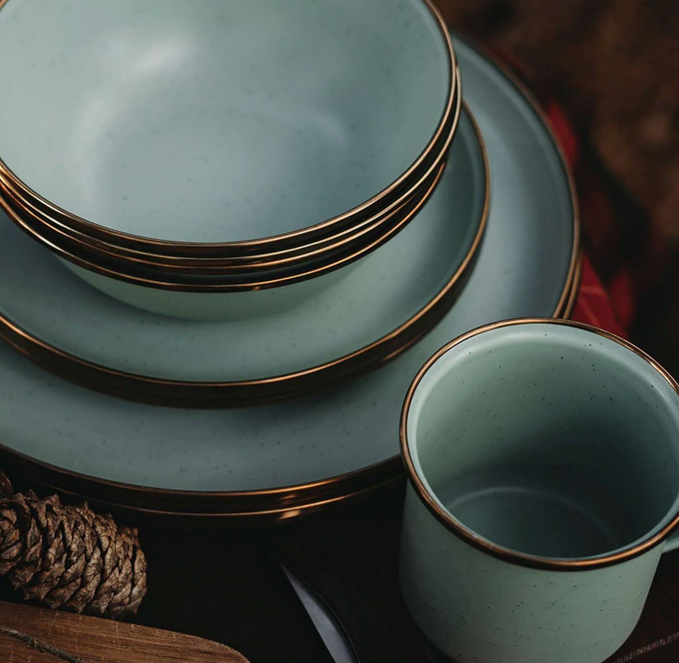 Enamelware Dining Collection - Mint